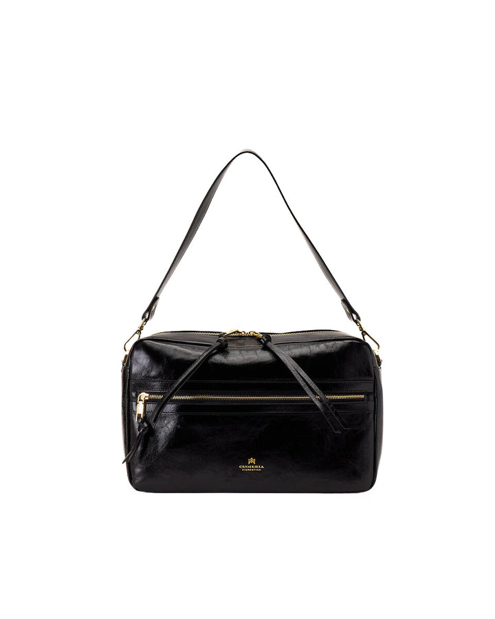Cuoieria Fiorentina CAMERA BAG GRANDE Collezione Cameron Nero