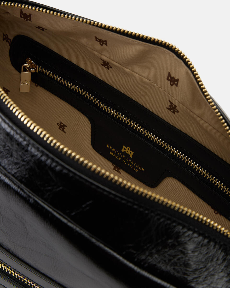 Cuoieria Fiorentina CAMERA BAG GRANDE Collezione Cameron Nero